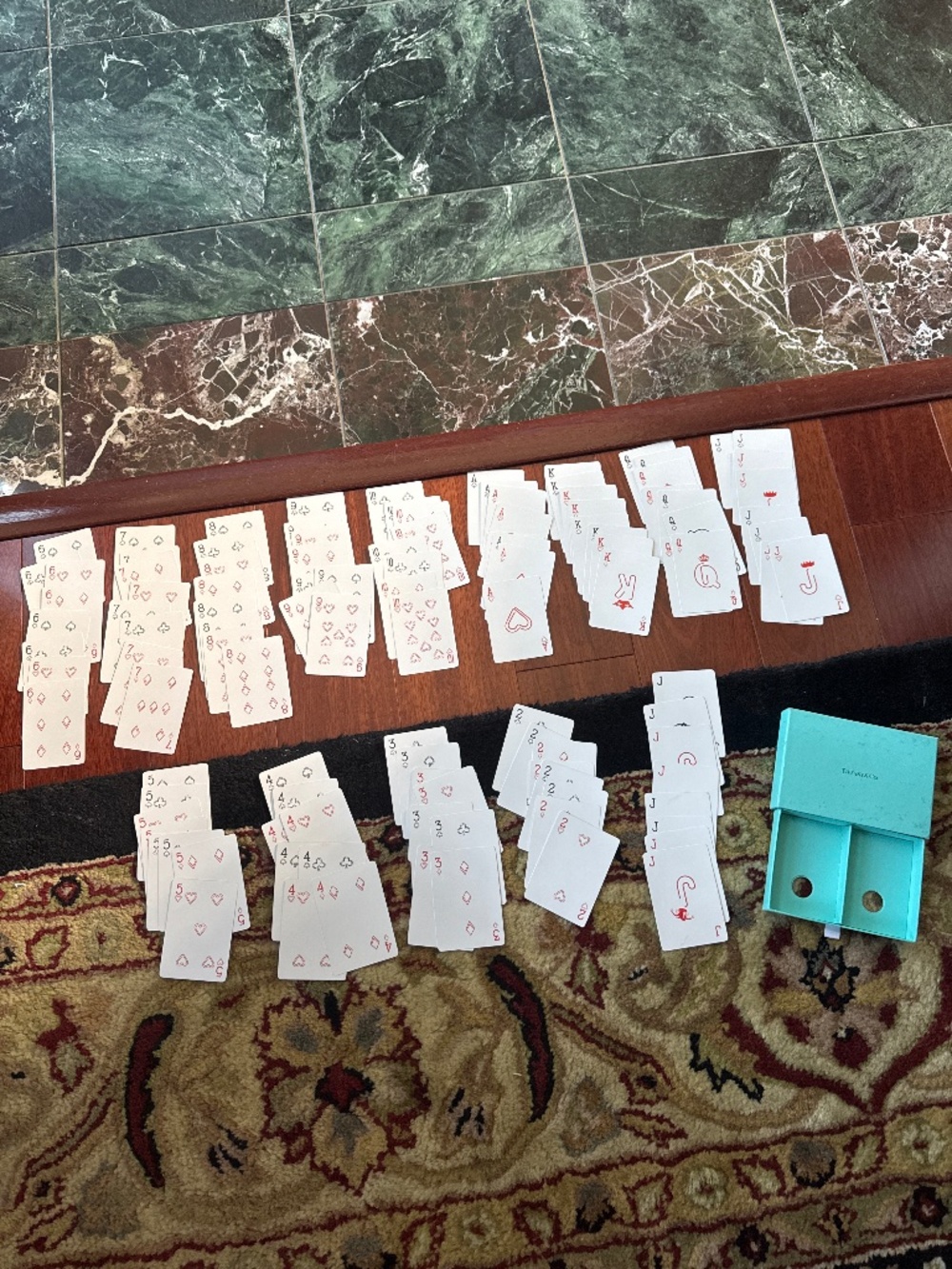 Authentic Tiffany and co 2 deck mint condition cards w box